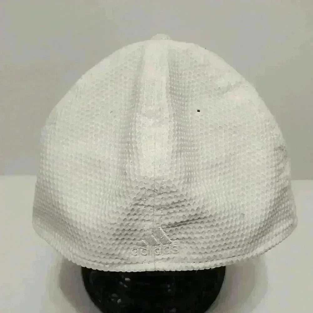 Adidas Mens PGA White Textured Adjustable Outdoor Cap Baseball Hat